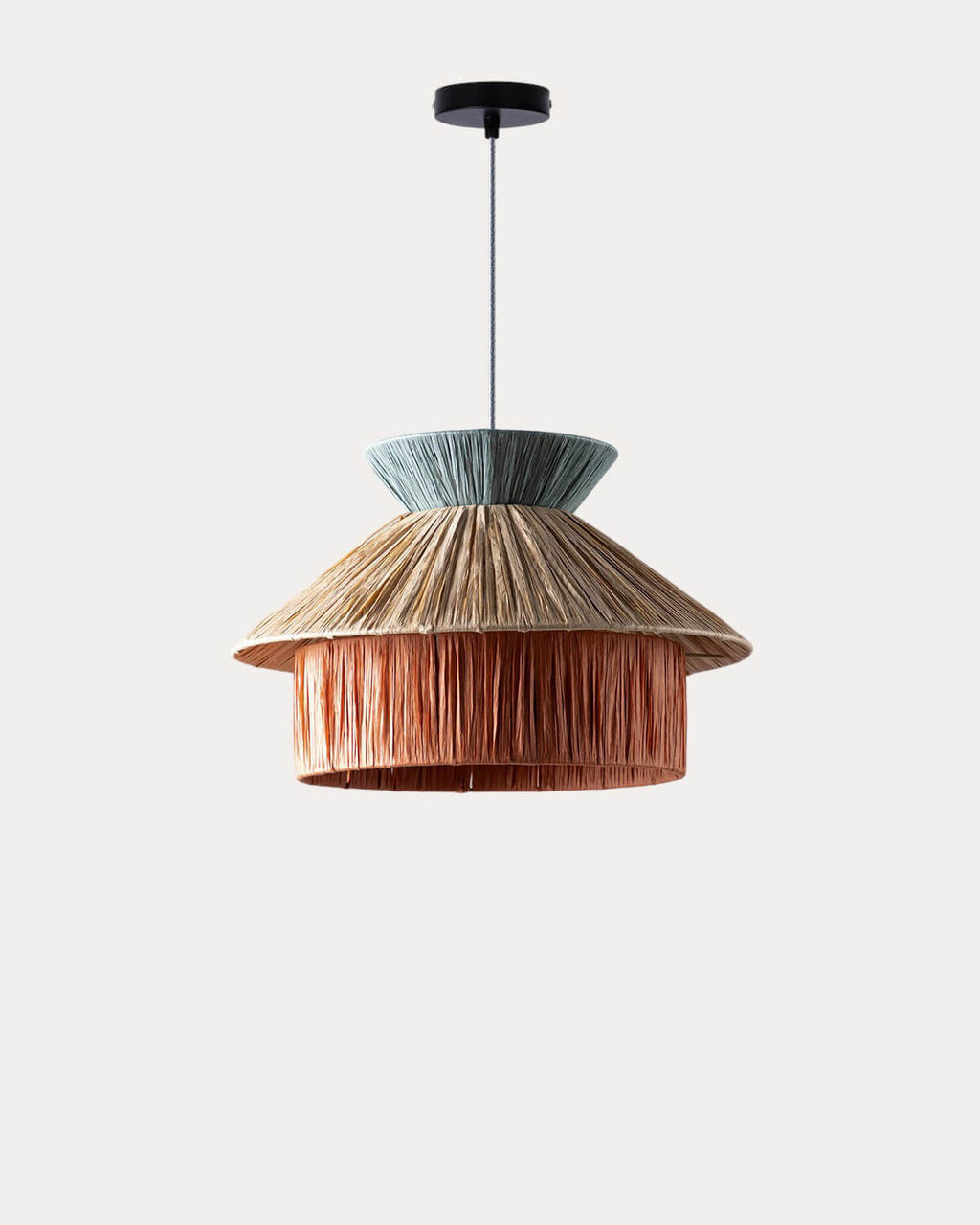 Neila Delt raffia pendant light