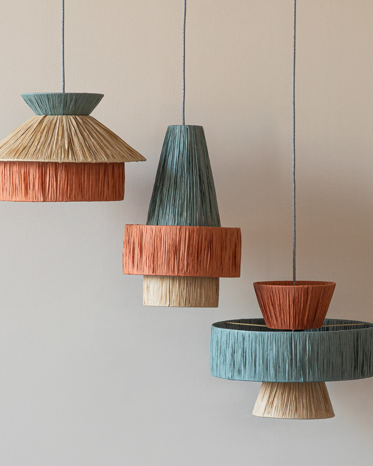 Neila raffia pendant light