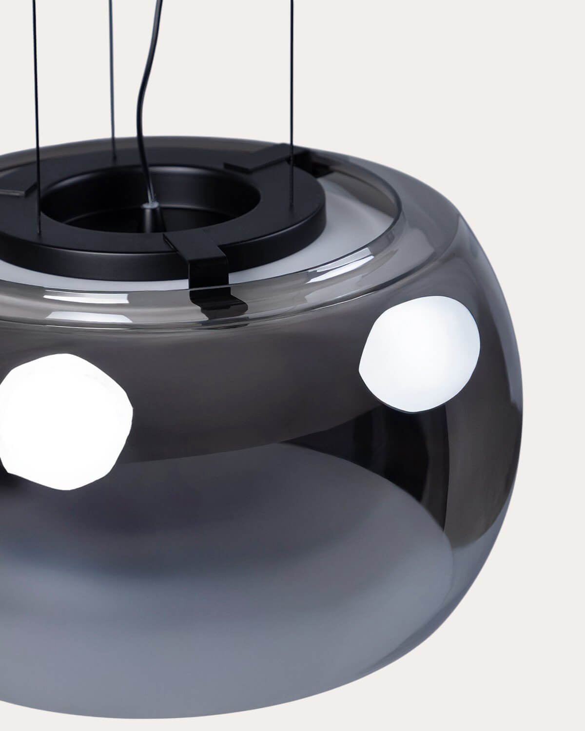 LED pendant light Ø40 cm in Lahti glass