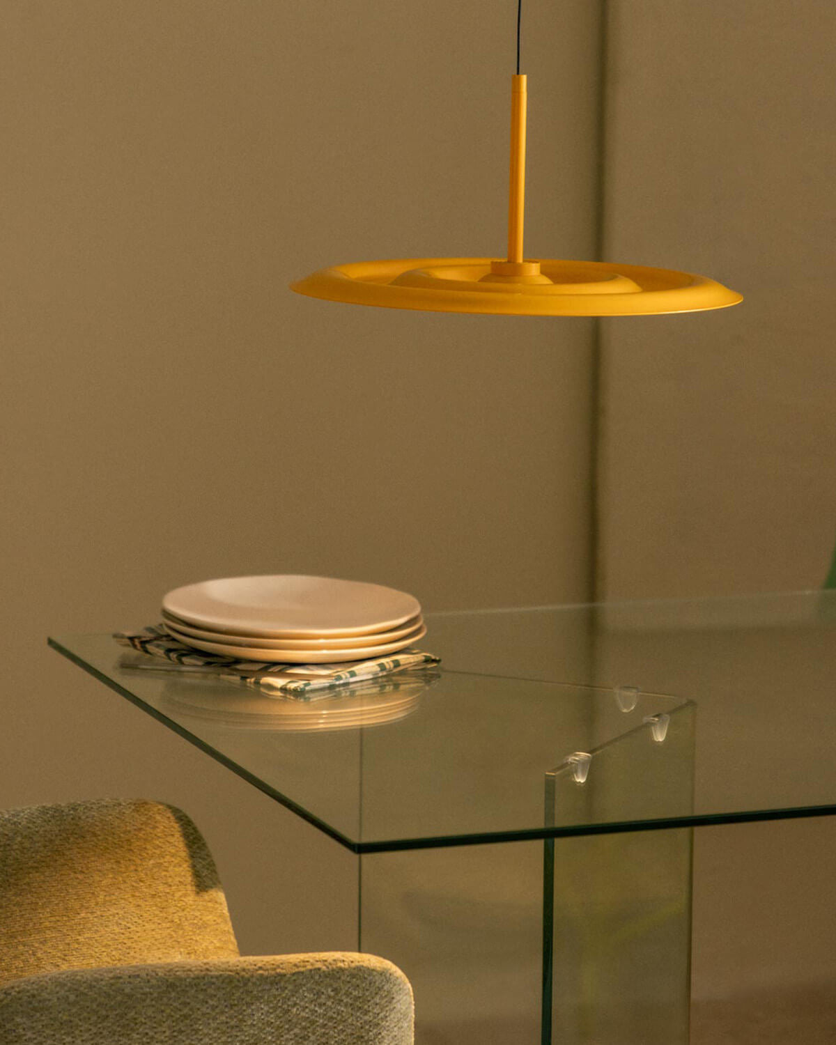 LED pendant light Ø40 cm in metal Aulis