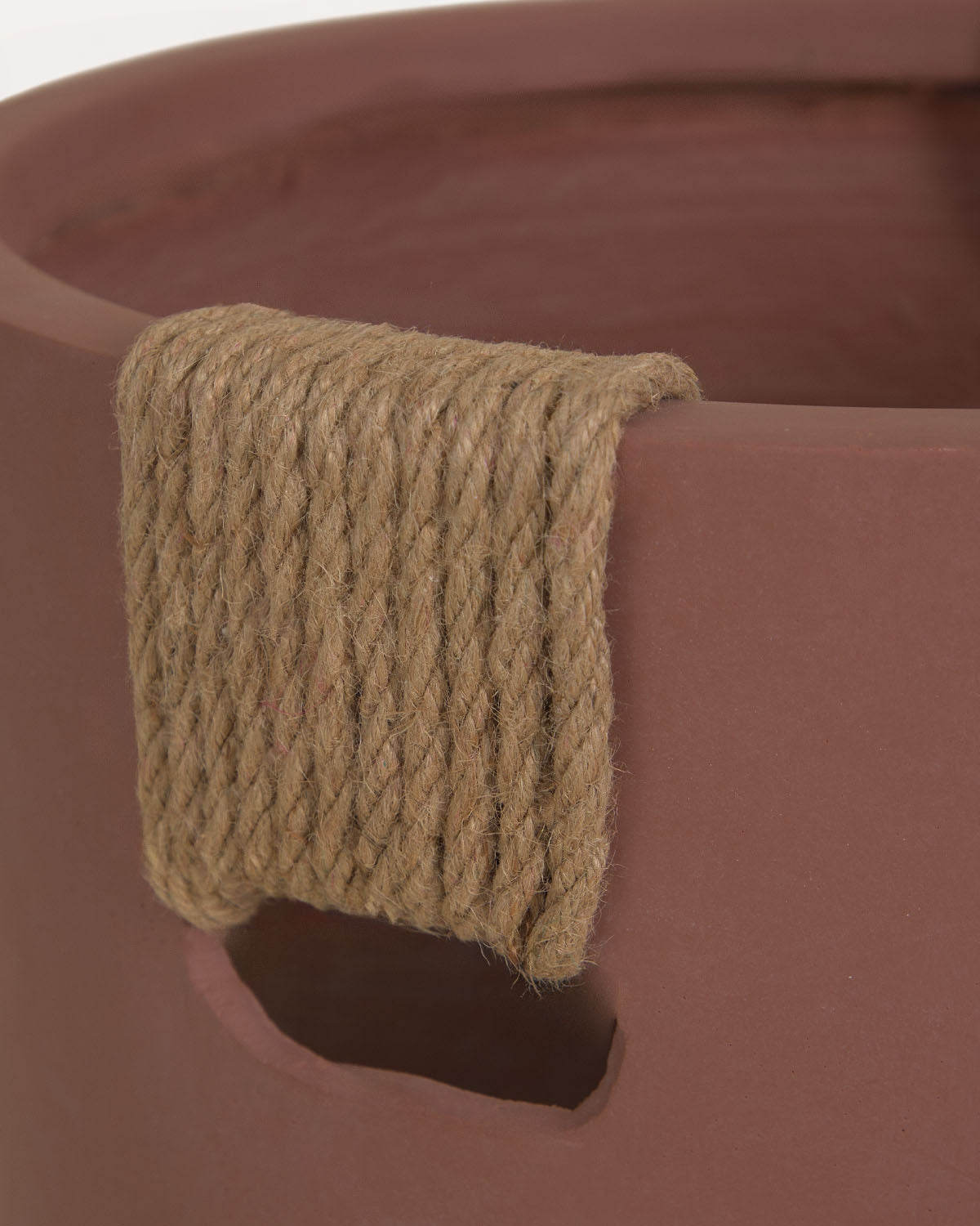 Fitonia high round cement plant pot