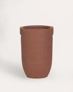 Fitonia high round cement plant pot