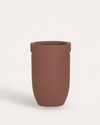 Fitonia high round cement plant pot