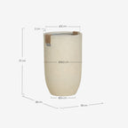 Fitonia high round cement plant pot