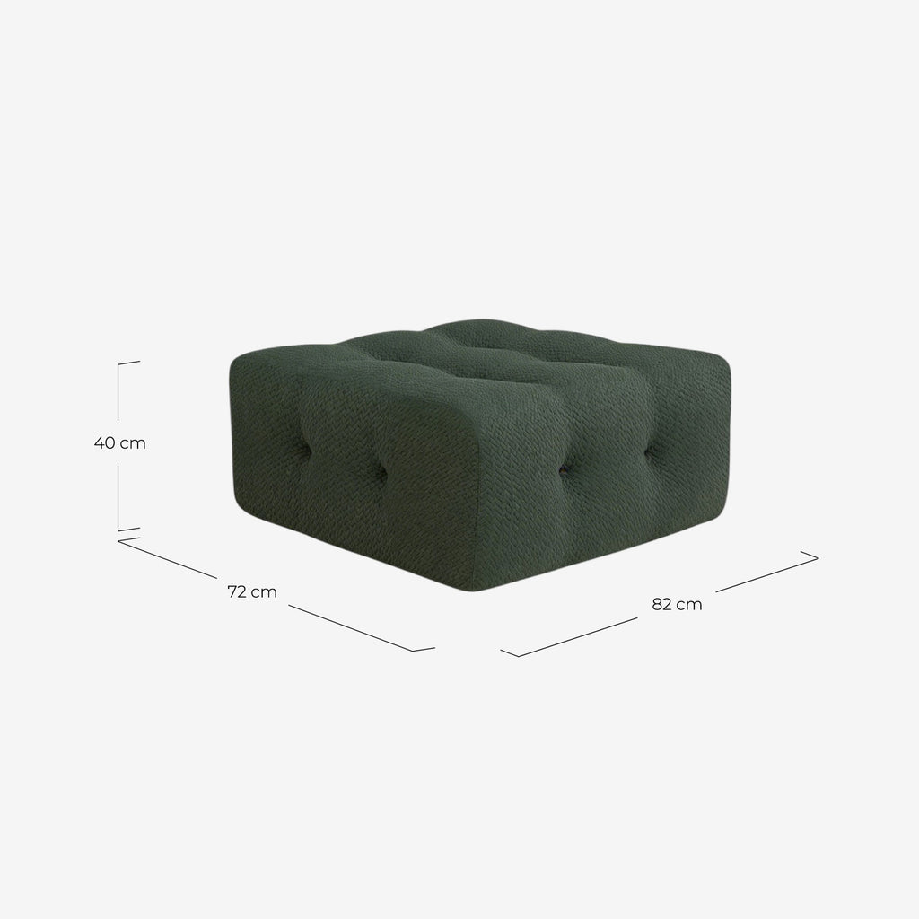 Vacuum fabric pouf module for Nahual modular sofa