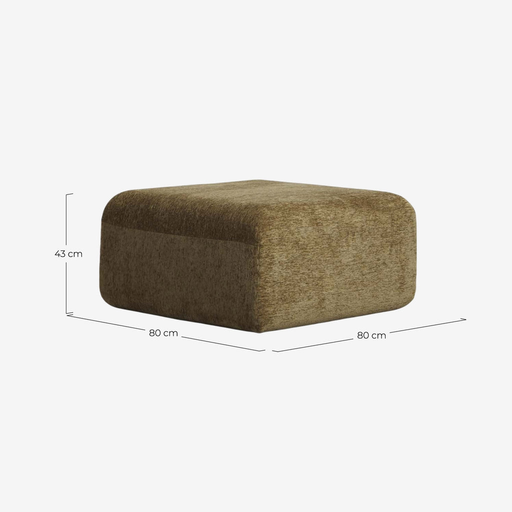 Vacuum fabric pouf module for Rhys modular sofa