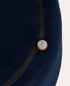 Round pouf with removable cushion in Aixa fabric