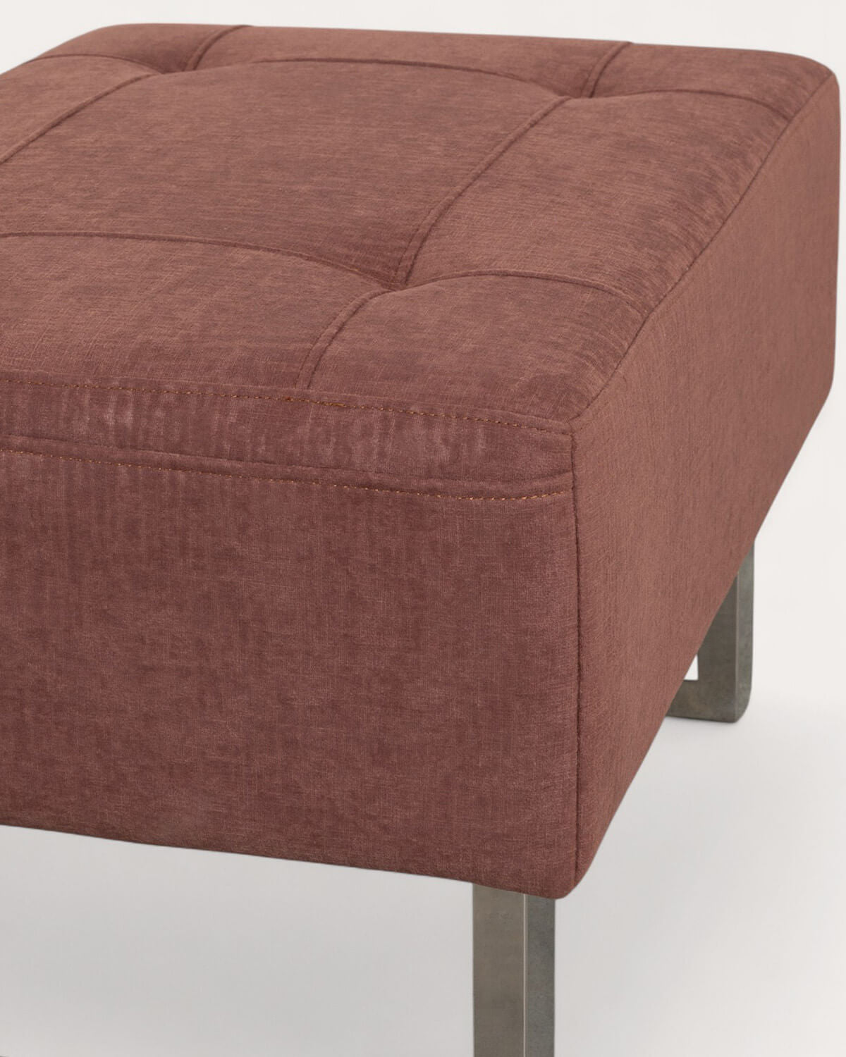 70s fabric footstool