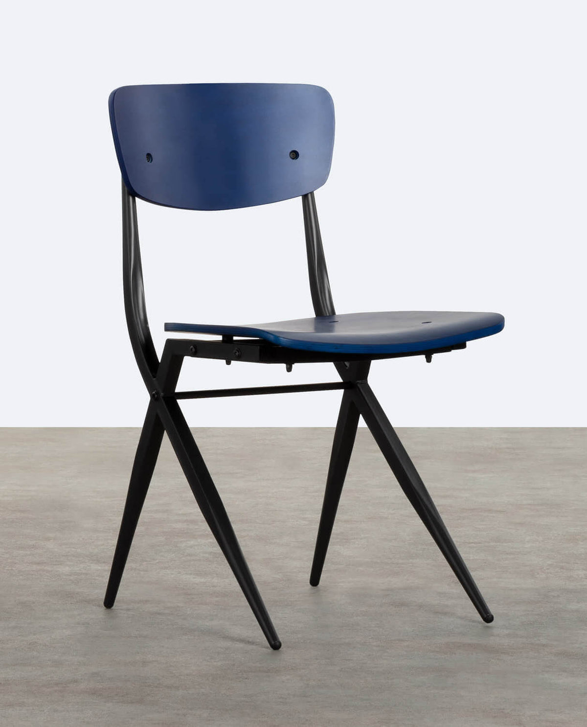 Ticher wood and metal dining chair