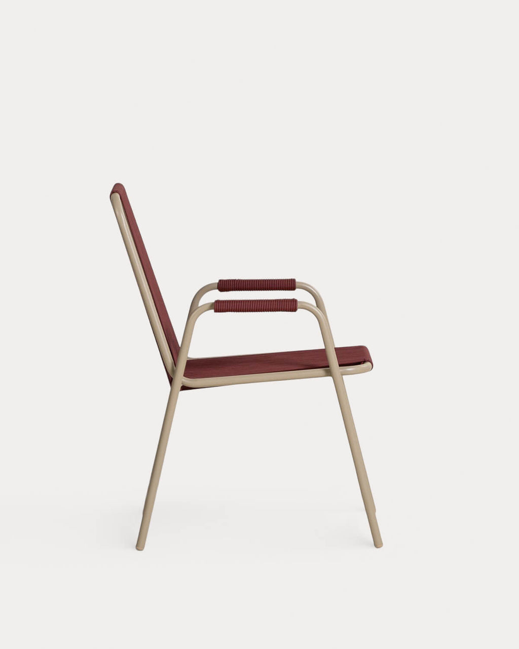 Mayailer Metal Rope Dining Chair with Armrests