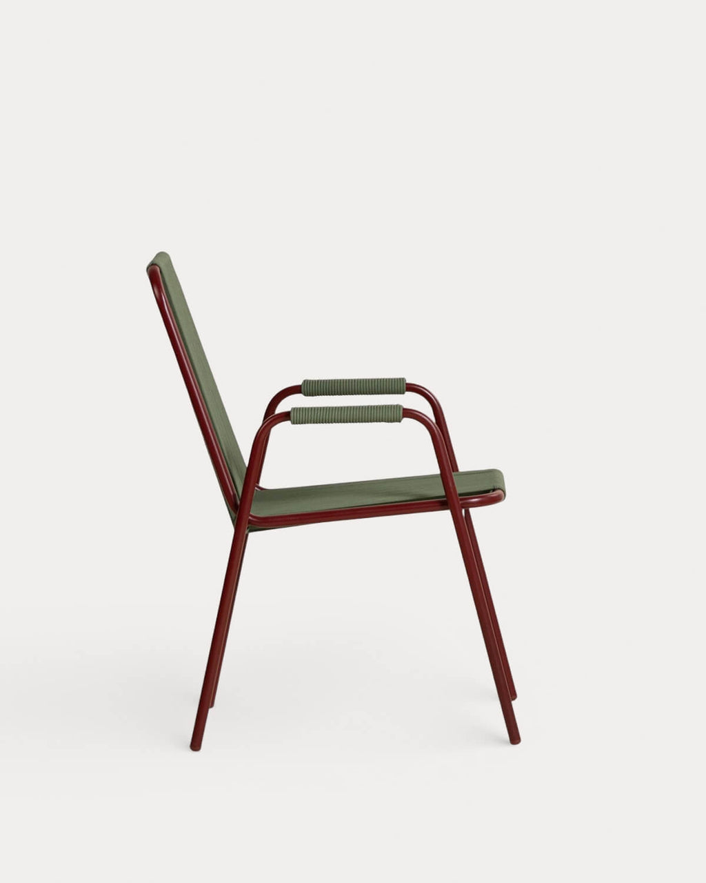 Mayailer Metal Rope Dining Chair with Armrests