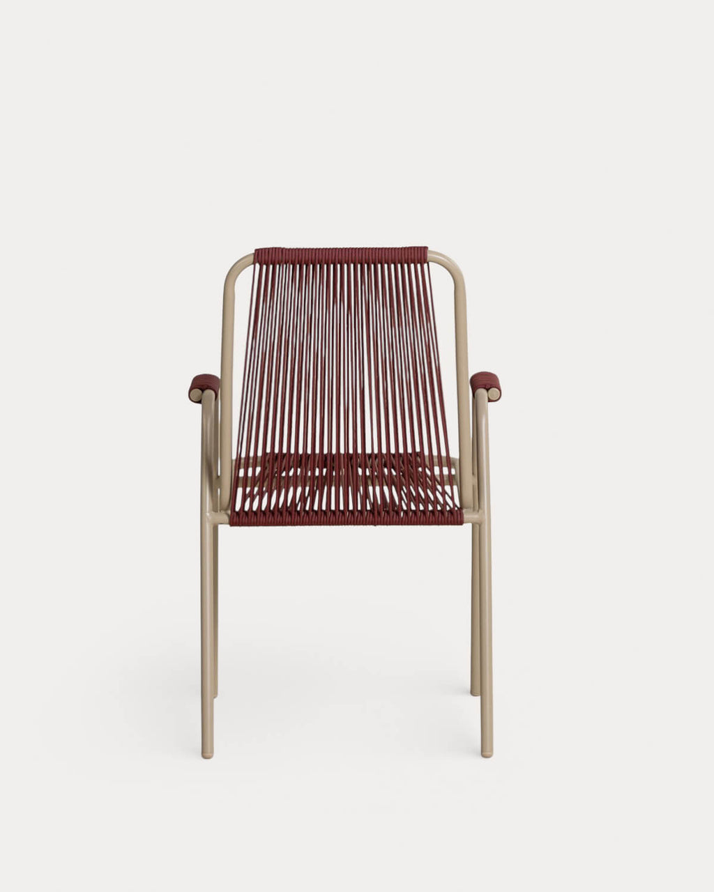 Mayailer Metal Rope Dining Chair with Armrests