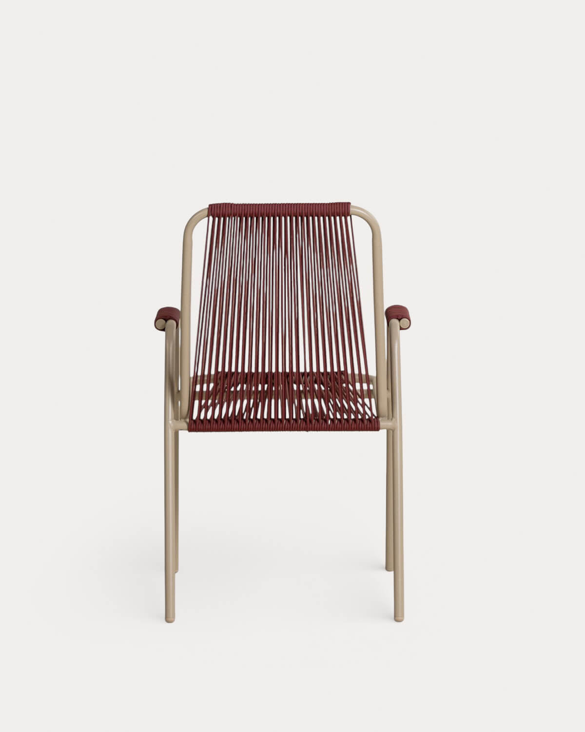 Mayailer Metal Rope Dining Chair with Armrests