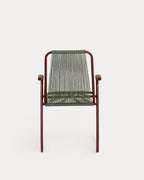 Mayailer Metal Rope Dining Chair with Armrests