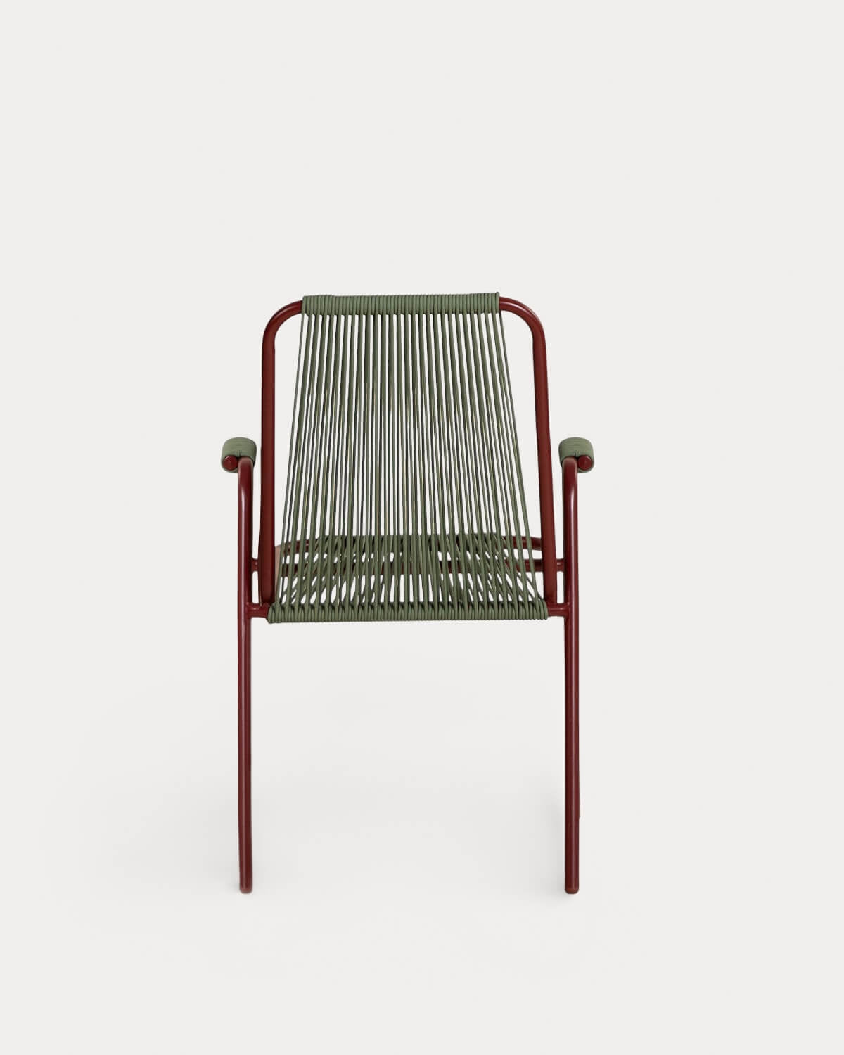 Mayailer Metal Rope Dining Chair with Armrests
