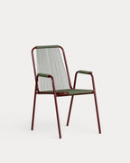 Mayailer Metal Rope Dining Chair with Armrests
