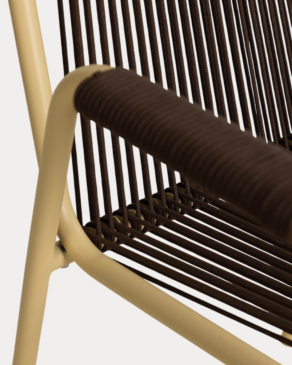Mayailer Metal Rope Dining Chair with Armrests