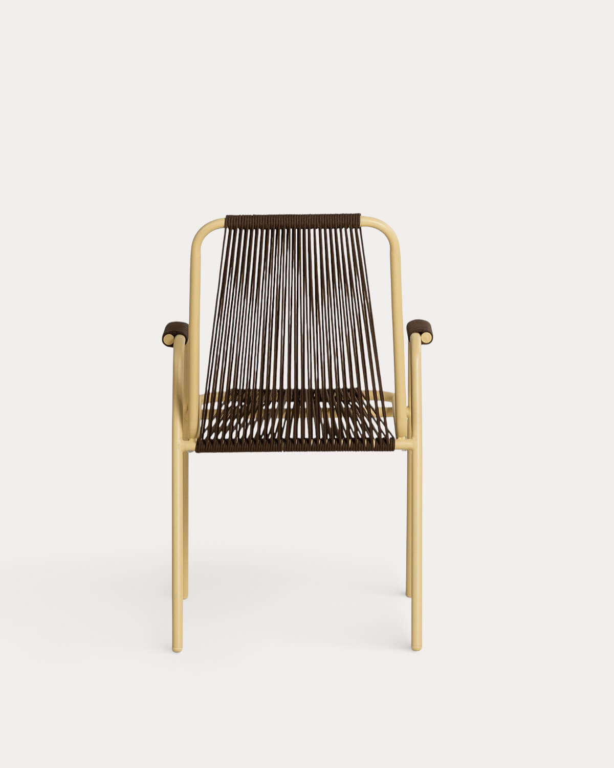 Mayailer Metal Rope Dining Chair with Armrests