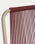 Mayailer Metal Rope Dining Chair with Armrests