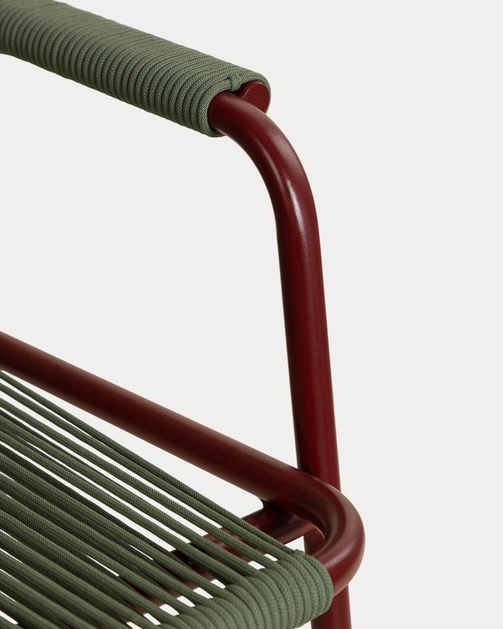 Mayailer Metal Rope Dining Chair with Armrests