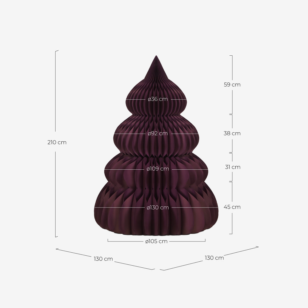 Christmas tree ↑ 210 cm in Shiva paper