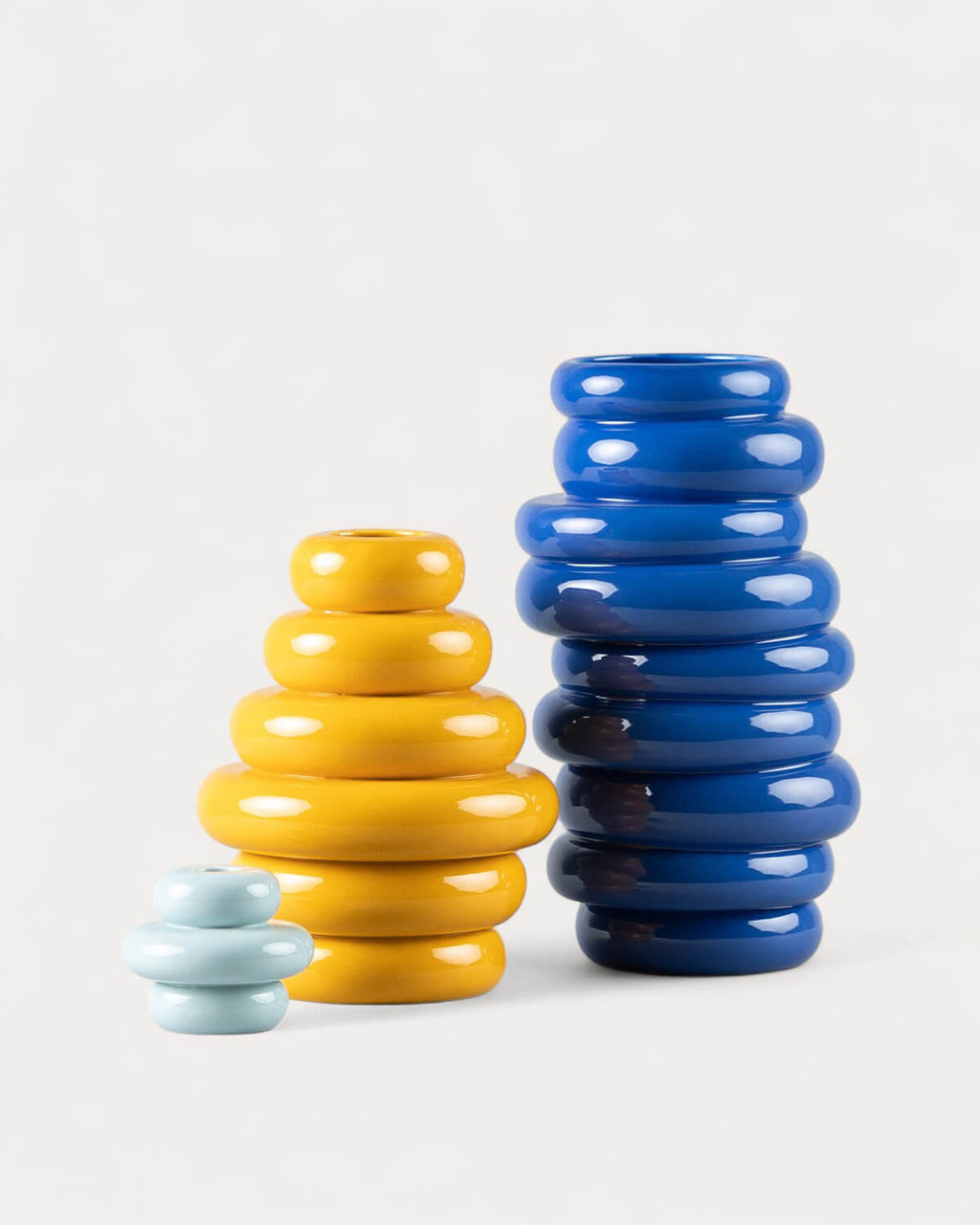 Casy 3-piece vase and candle holder set
