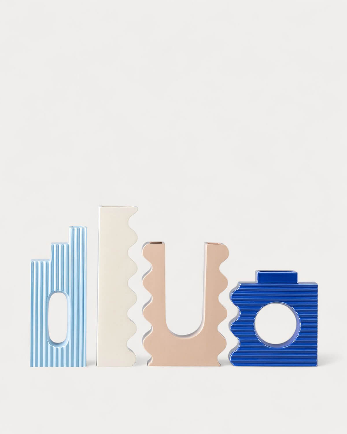 Set of 4 Mixie design vases