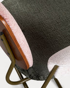 Vegas Armchair with Metal and Fabric Armrests