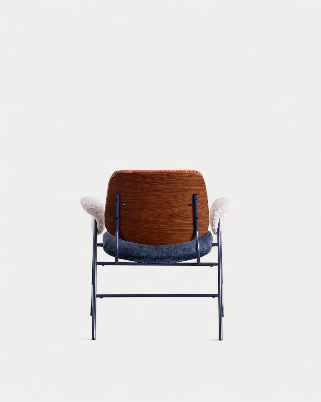 Vegas Armchair with Metal and Fabric Armrests