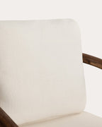 Acacia wood outdoor chair with Loli cushion