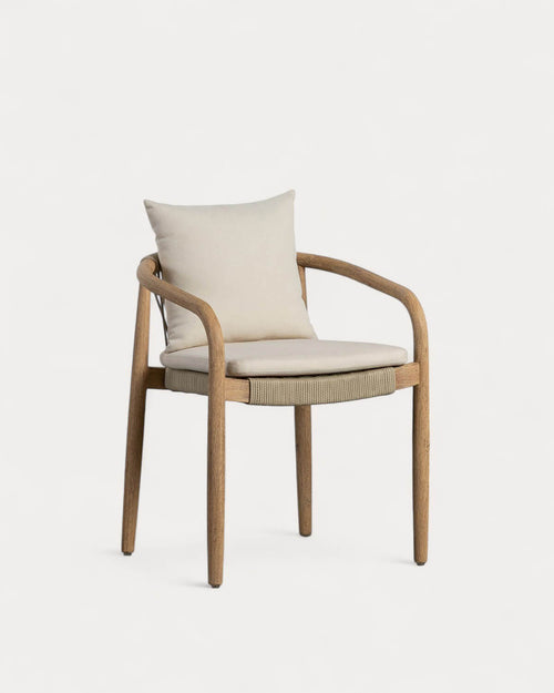 Acacia wood outdoor chair with Loli cushion