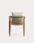 Acacia wood outdoor chair with Loli cushion