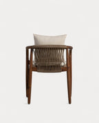 Acacia wood outdoor chair with Loli cushion