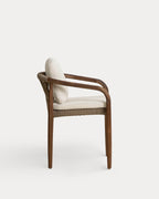 Acacia wood outdoor chair with Loli cushion
