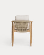 Acacia wood outdoor chair with Loli cushion