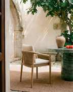 Acacia wood outdoor chair with Loli cushion