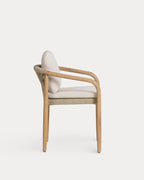 Acacia wood outdoor chair with Loli cushion