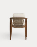 Acacia wood outdoor chair with Loli cushion