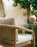 Acacia wood outdoor chair with Loli cushion