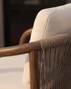 Acacia wood outdoor chair with Loli cushion