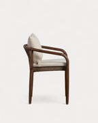 Acacia wood outdoor chair with Loli cushion