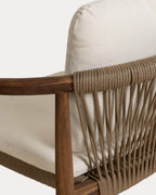 Acacia wood outdoor chair with Loli cushion
