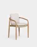 Acacia wood outdoor chair with Loli cushion