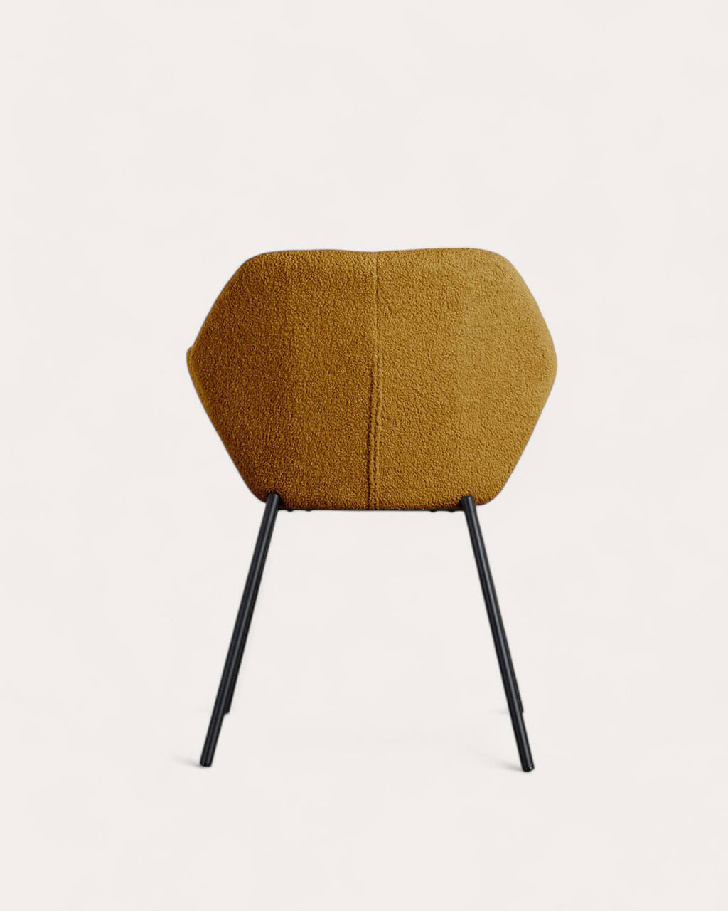 Metal dining chair with armrests Eider Bouclé
