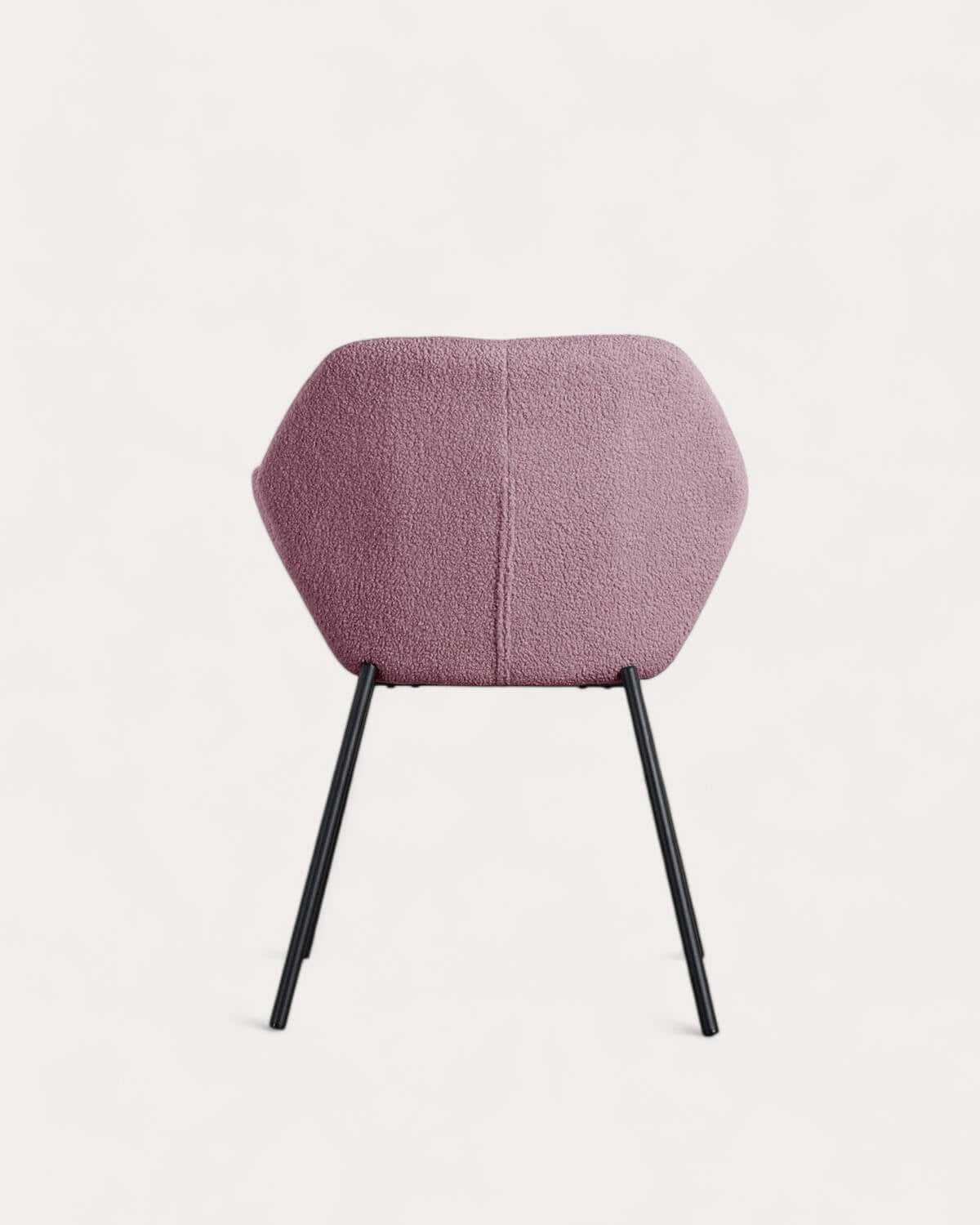 Metal dining chair with armrests Eider Bouclé