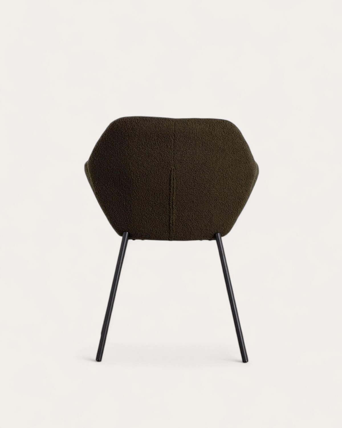 Metal dining chair with armrests Eider Bouclé