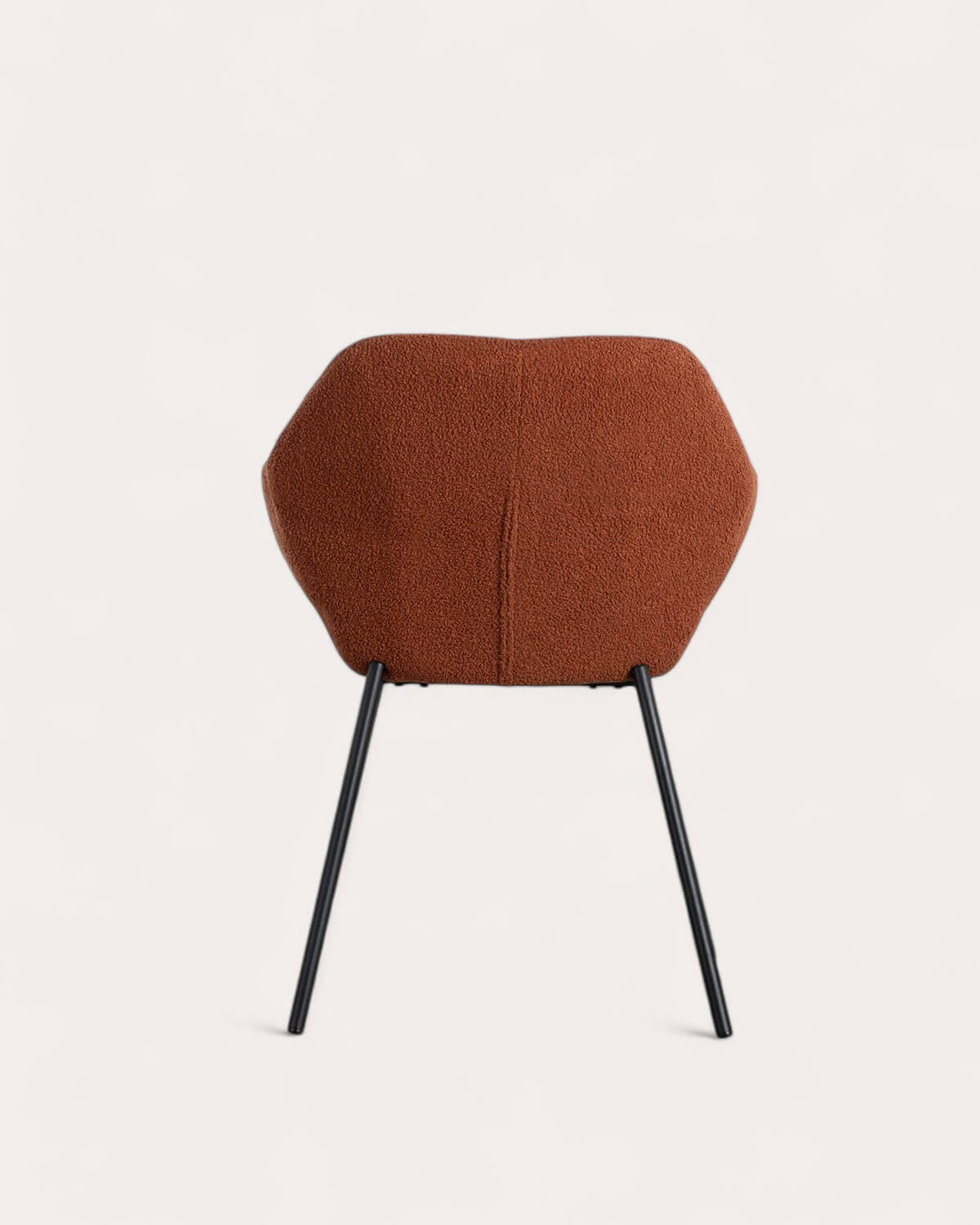 Metal dining chair with armrests Eider Bouclé