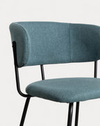 Bonse Fabric and Metal Dining Chair
