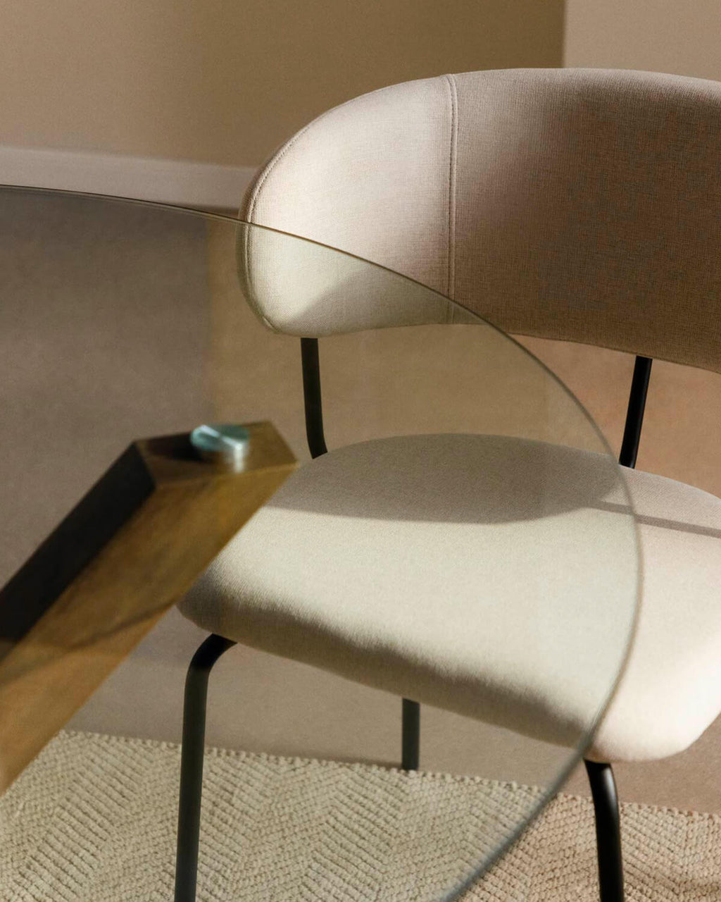 Bonse Fabric and Metal Dining Chair