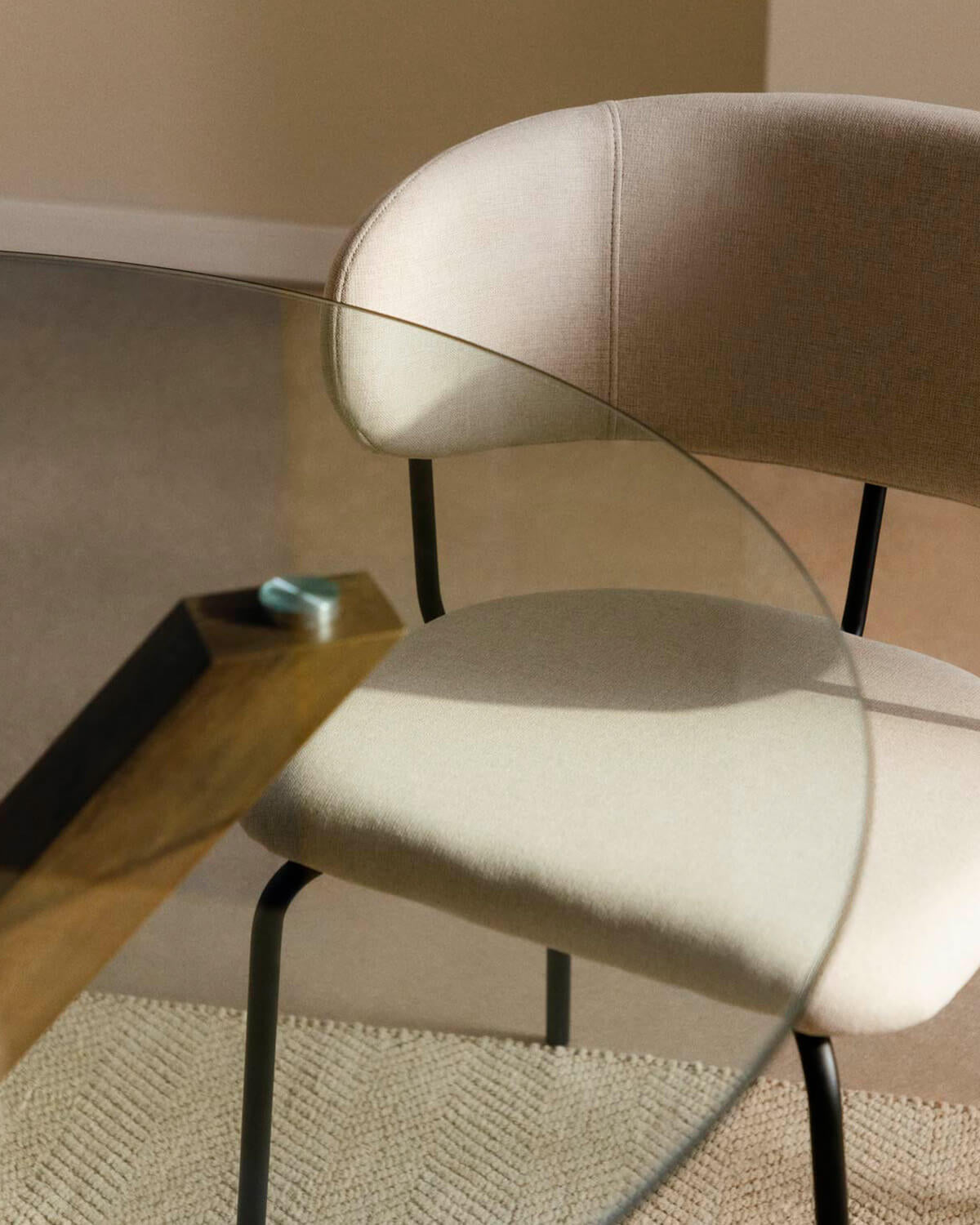 Bonse Fabric and Metal Dining Chair